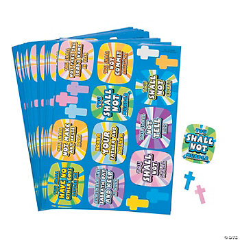 Craft Ideas Commandments on Kids  10 Commandments Sticker Sheets   Oriental Trading