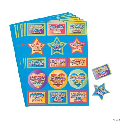 “I Learned My Verse” Sunday School Stickers