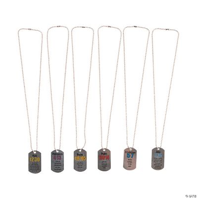 Religious Verse Dog Tag Necklaces Oriental Trading