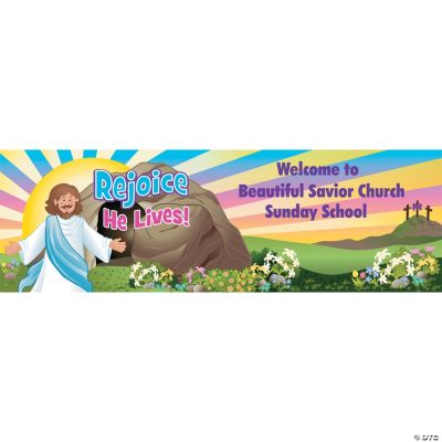 Personalized “He Lives!” Banner - Medium