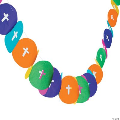 Religious Easter Egg Tissue Garland