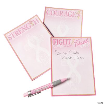 Pink Ribbon Inspirational Notepads