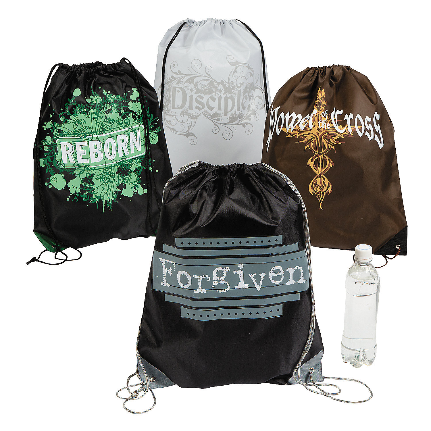 tween religious drawstring backpacks in 36 2872 these nylon backpacks ...