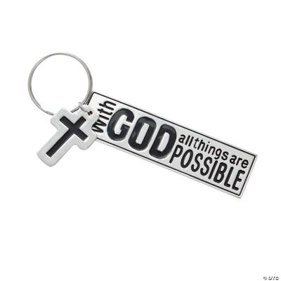 Personalized “All Things Are Possible With God” Key Chain