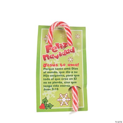 Feliz Navidad Candy Canes On A Card