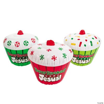 Inflatable “Happy Birthday Jesus!” Cupcakes