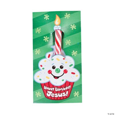 “Happy Birthday Jesus!” Candy Cane On Card