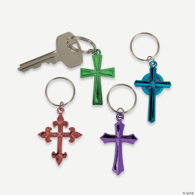Metallic Cross Key Chains