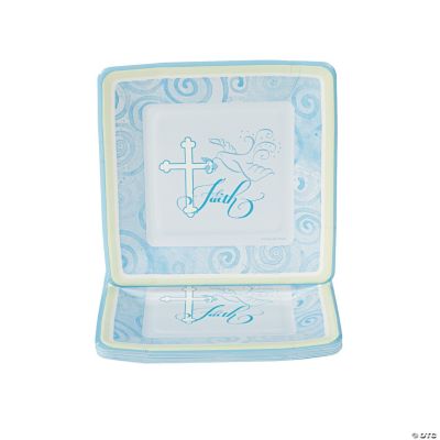 Blue Faithful Dove Dessert Plates