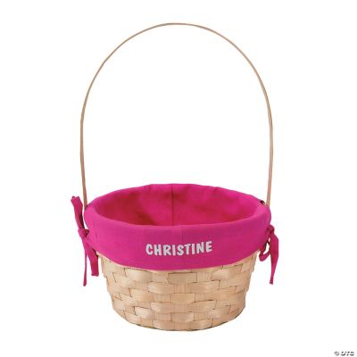 Personalized Basket With Pink Liner