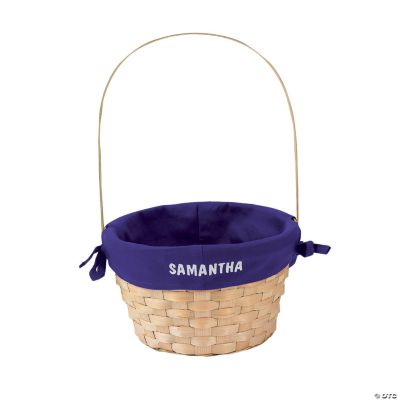 Personalized Basket With Purple Liner