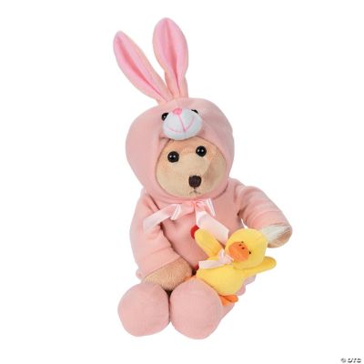 Plush Bear In Bunny Costume