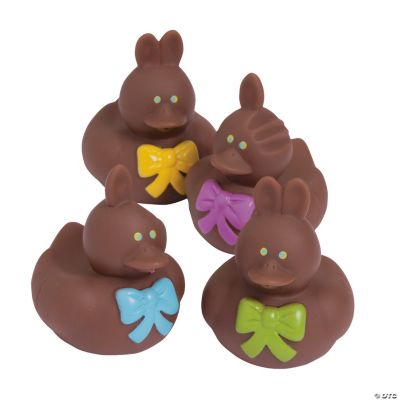 Chocolate Easter Bunny Rubber Duckies