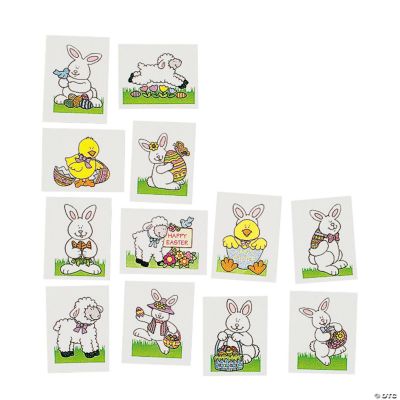 Glitter Easter Tattoos