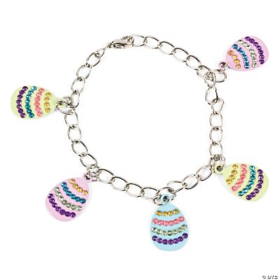 Easter Egg Rhinestone Charm Bracelet