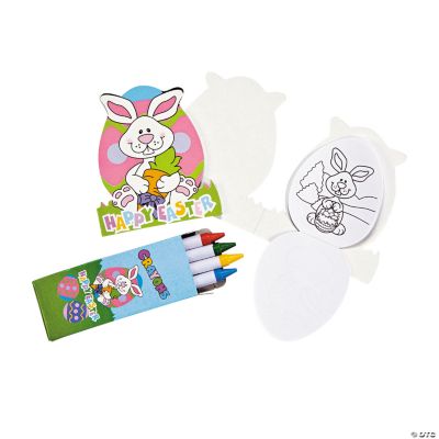 Mini Easter Die Cut Activity Pad & Crayon Sets