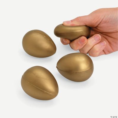 Relaxable Golden Egg-Shaped Squeeze Balls