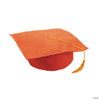 Orange Graduation Caps