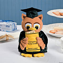 Plush Graduation Owl Money Holder