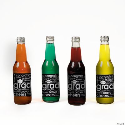 “Congrats Grad!” Drink Labels - Black