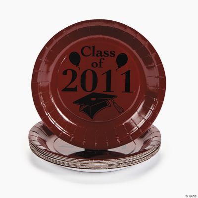 “Class Of 2011” Dessert Plates - Burgundy