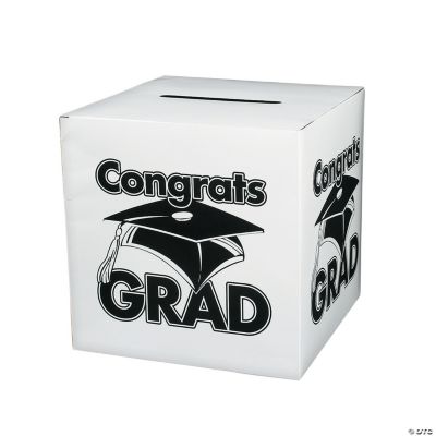 “Congrats Grad” White Card Box