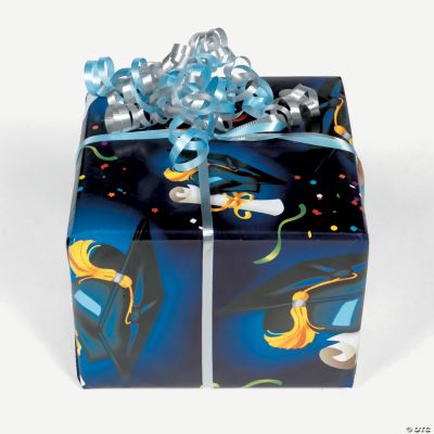 Graduation Print Wrapping Paper - Oriental Trading - Discontinued