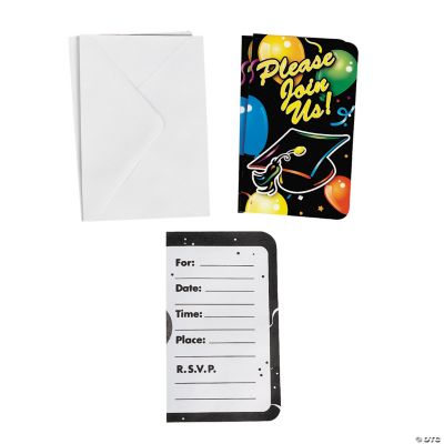 Balloon Print Graduation Invitations
