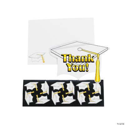 White Graduation “Thank You” Cards