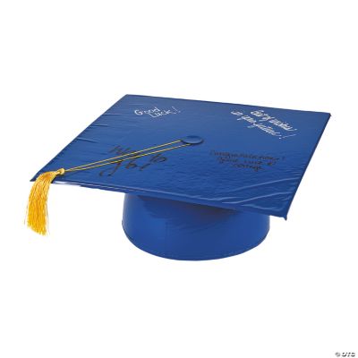 Inflatable Blue Autograph Graduation Cap