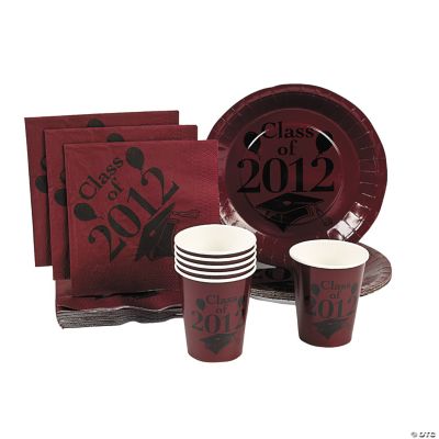 “Class Of 2012” Burgundy Tableware