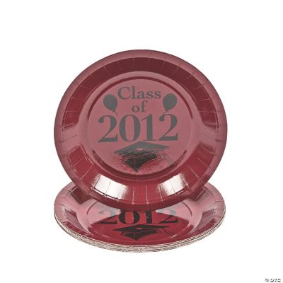 “Class Of 2012” Dessert Plates - Burgundy