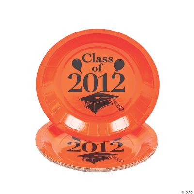 “Class Of 2012” Dessert Plates - Orange