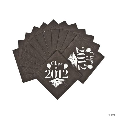“Class Of 2012” Beverage Napkins - Black