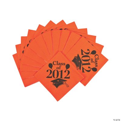 “Class Of 2012” Beverage Napkins - Orange
