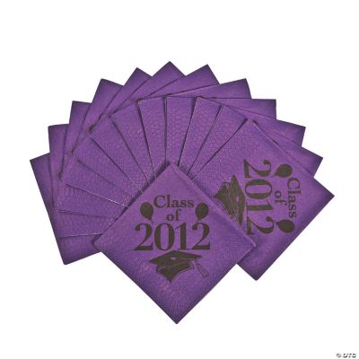 “Class Of 2012” Beverage Napkins - Purple