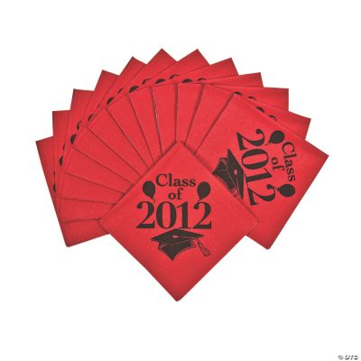 “Class Of 2012” Beverage Napkins - Red