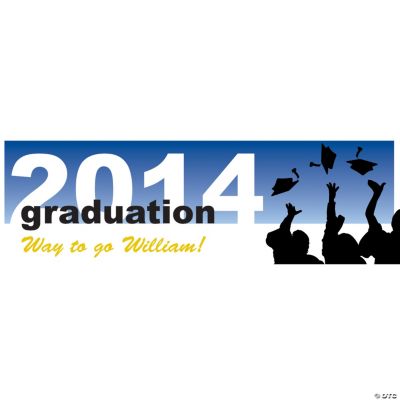 Personalized Silhouette Graduation Banner - Medium