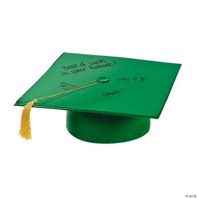 Inflatable Green Autograph Graduation Cap
