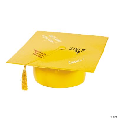 Inflatable Yellow Autograph Graduation Cap