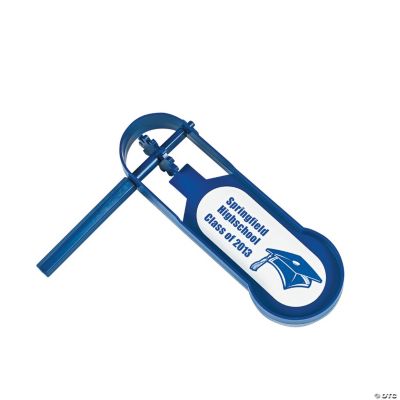 Personalized Giant Blue Graduation Noisemakers