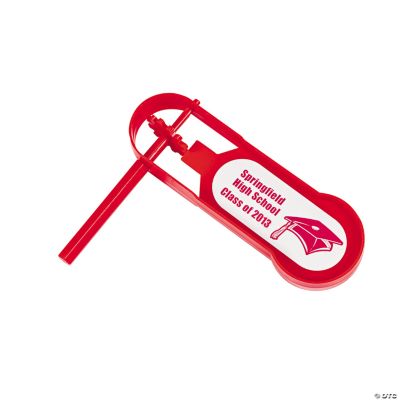 Personalized Giant Red Graduation Noisemakers