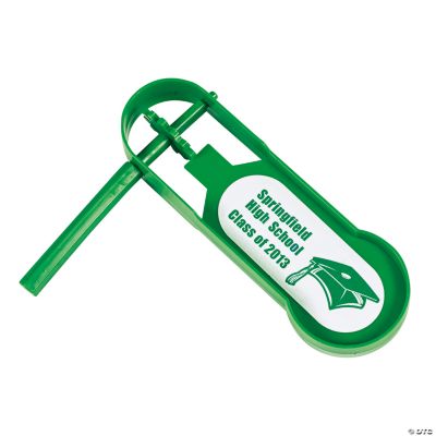 Personalized Giant Green Graduation Noisemakers