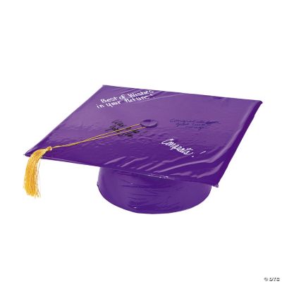 Inflatable Purple Autograph Graduation Cap