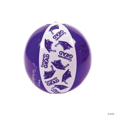 Purple “Congrats Grad” Autograph Beach Balls
