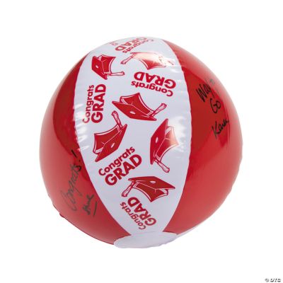 Burgundy “Congrats Grad” Autograph Beach Balls