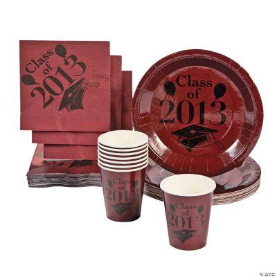“Class Of 2013” Burgundy Tableware