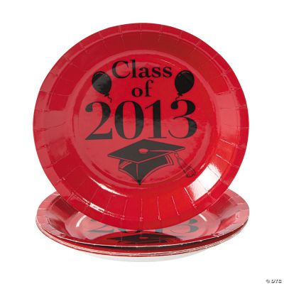 “Class Of 2013” Red Dessert Plates