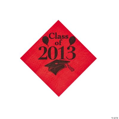 “Class Of 2013” Red Beverage Napkins