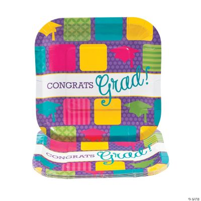 Neon Grad Square Dessert Plates